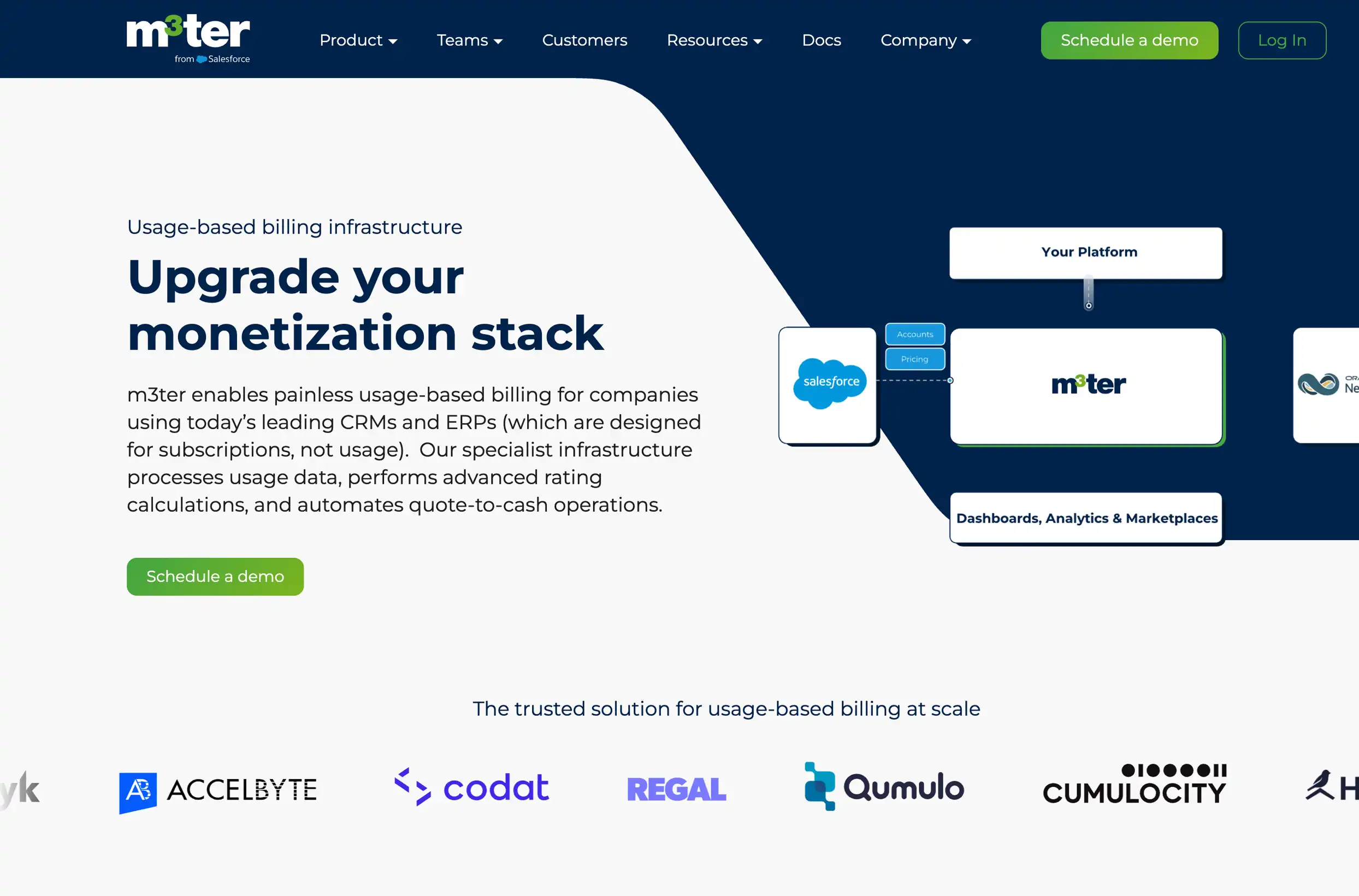 M3ter homepage screenshot