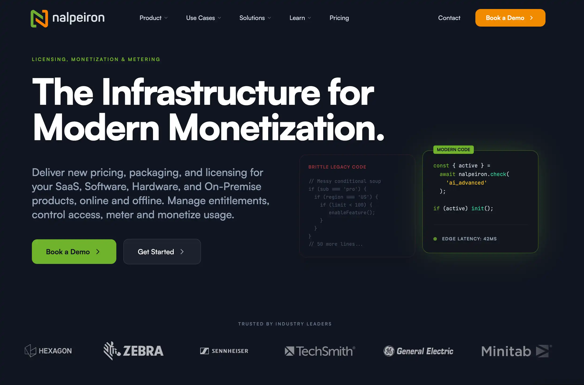 Nalpeiron homepage — The Infrastructure for Modern Monetization